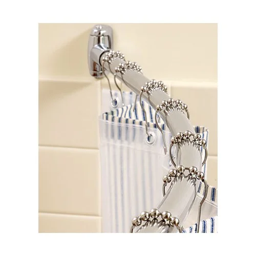 Bathroom corner pole shower curtain rod holder
