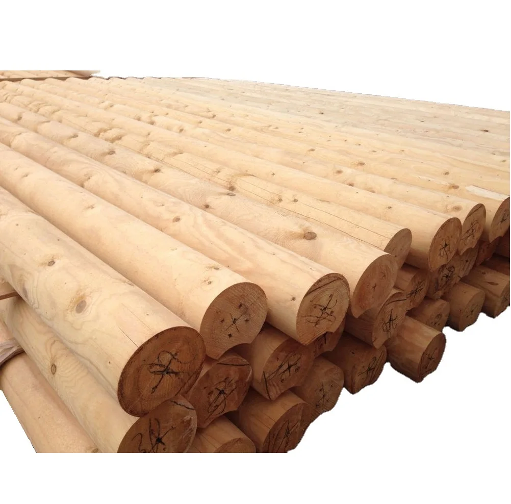 Русское производство, круглые деревянные бревна из твердой древесины