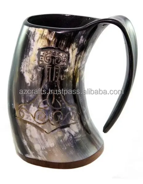 Hand Made Viking Drinking Horn Mug/Tankard for Groomsmen Gift, Groomsman, Best Man, Gifts For Men