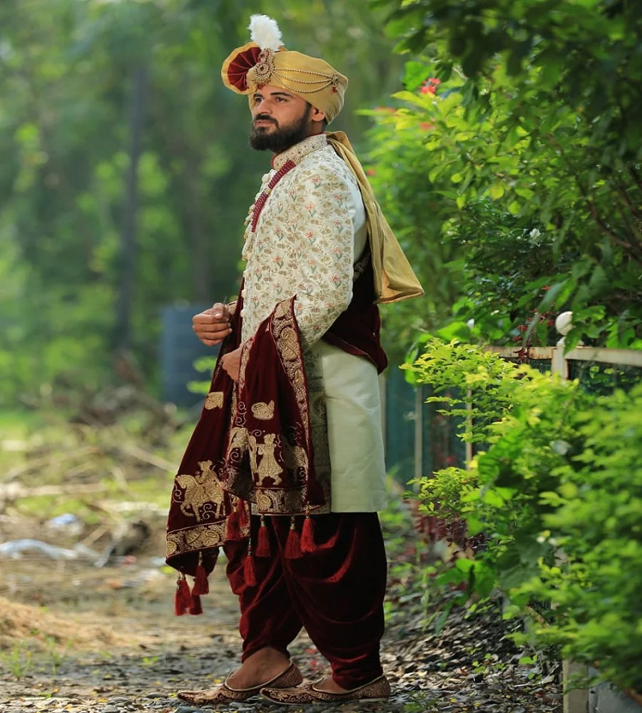 Свадебный костюм шервани ручной работы KURTA DHOTI сальвар чистая ткань для мужчин индийское платье Болливуд модная оптовая