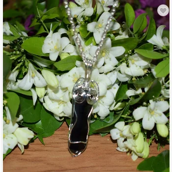  Черная Обсидиановая серебряная проволока круглая подвеска ювелирные изделия в виде чакры