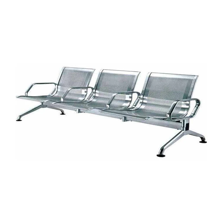 Best Quality Hospital Furniture Tubular Steel Base Structure Patient Waiting Chair with Floor Adjustable Knob