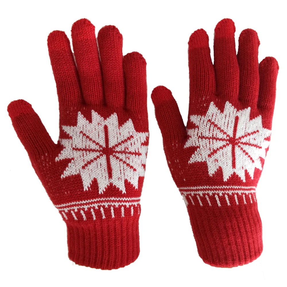 Acrylic Winter Warm Gloves wIth Custom Sublimation Design wholesale
