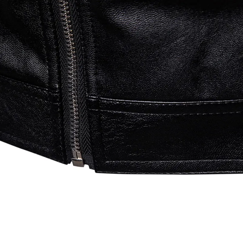 Мужская кожаная куртка на молнии черная в Пакистане зиму и осень 2021