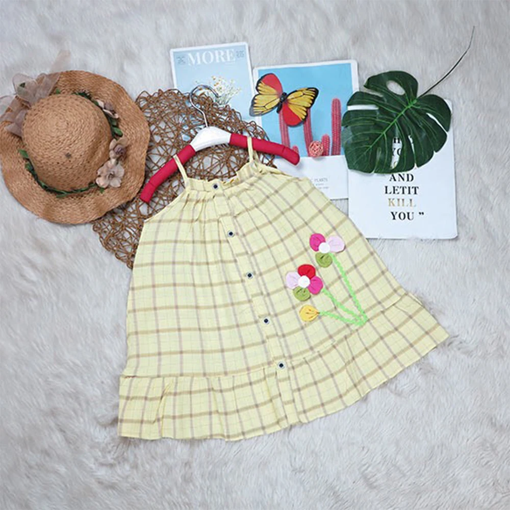 Summer Girls Dresses Kids Girls Sleeveless Dresses Girls Clothes Casual Dresses Made In Vietnam