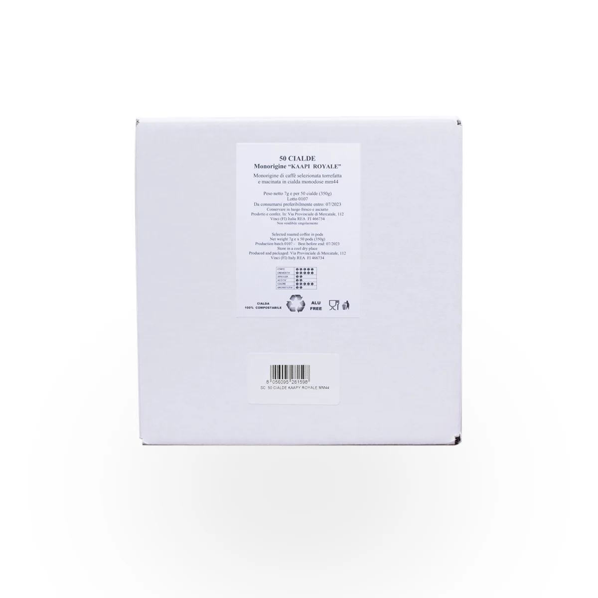 High quality single origin Kaapi Royale Italian box Coffee pods biodegradable and compostable