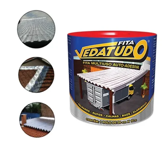 WATERPROOF ASPHALT ADHESIVE TAPE PROTECTED WITH ALUMINIUM FILM, SUITABLE TO SOLVE DRIPPING AND SEALING PROBLEMS