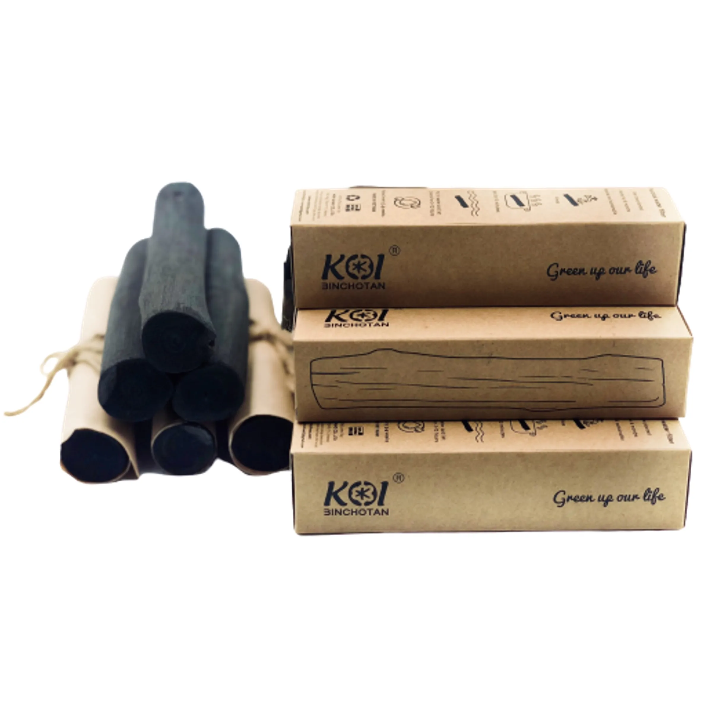 Binchotan charcoal 2-8 inch sticks for water treatment with Japanese technique binchotan water filter