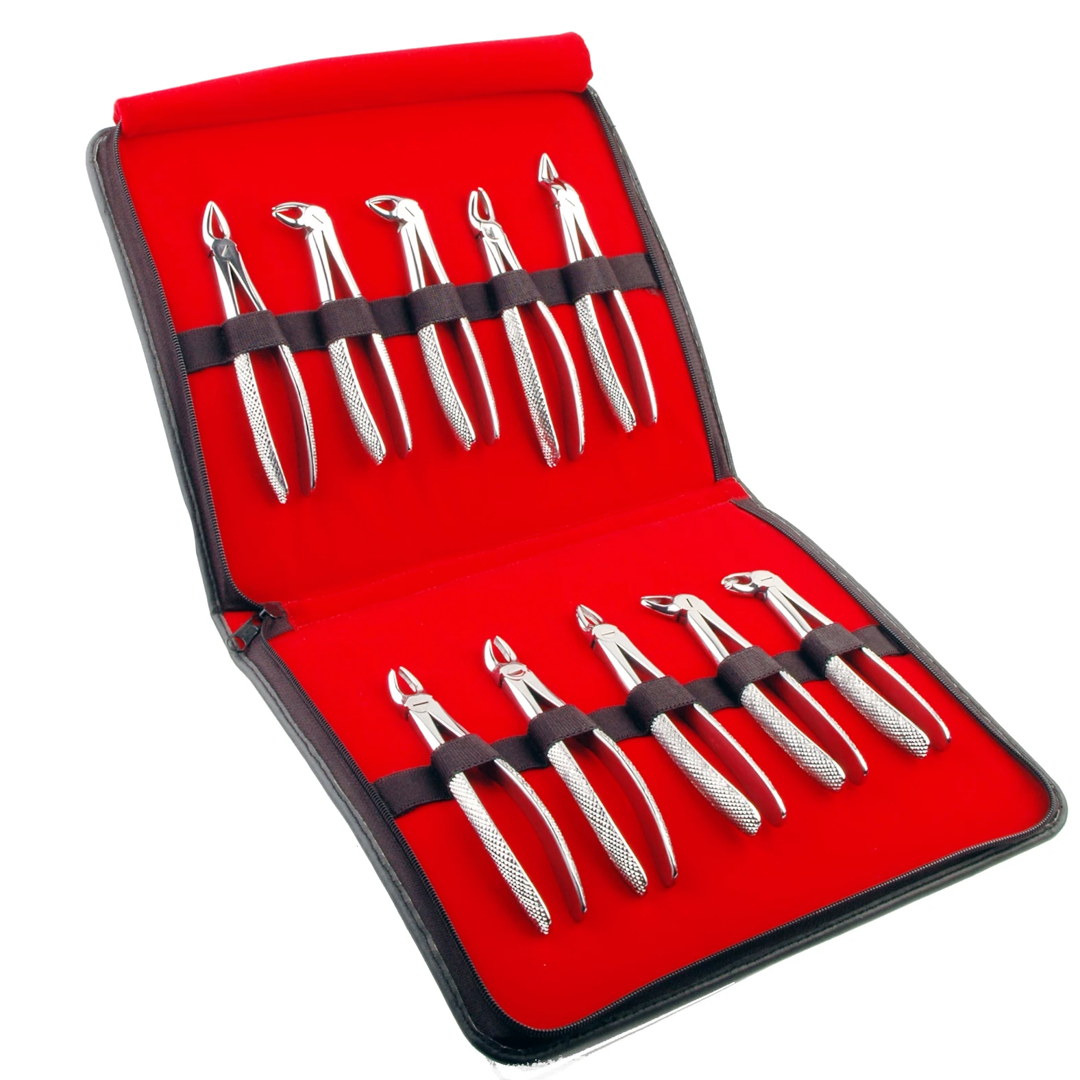 High Quality Dental Extracting Forceps 10 Pcs Steel Class I Instrument with 3-Year Warranty CE Certified Manual Power Source