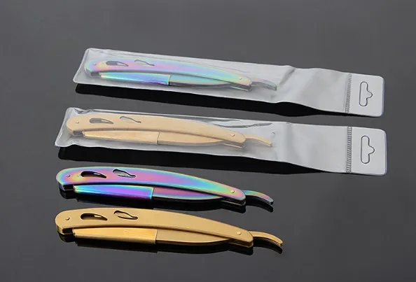 Wholesale barber supplies professional straight cut throat salon barber razor with wood handle