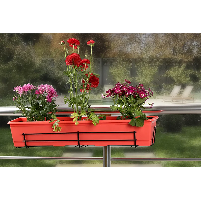 Plastic Goreme Balcony Flowerpot 11,5 Lt. No 4 Amazon Hot Selling  Rectangular Railing Window Sill Flower Pot