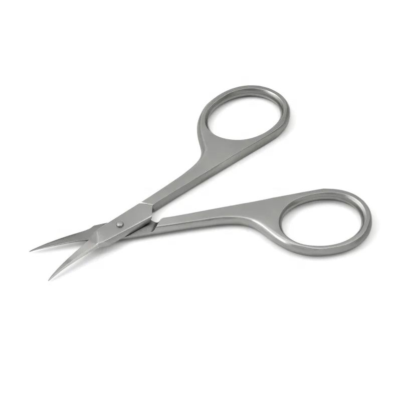 Curved Blade Slim Scissors Precise Pointed Tip Grooming Pedicure Tools Stainless Steel Cuticle Scissors for Manicure Beauty Use
