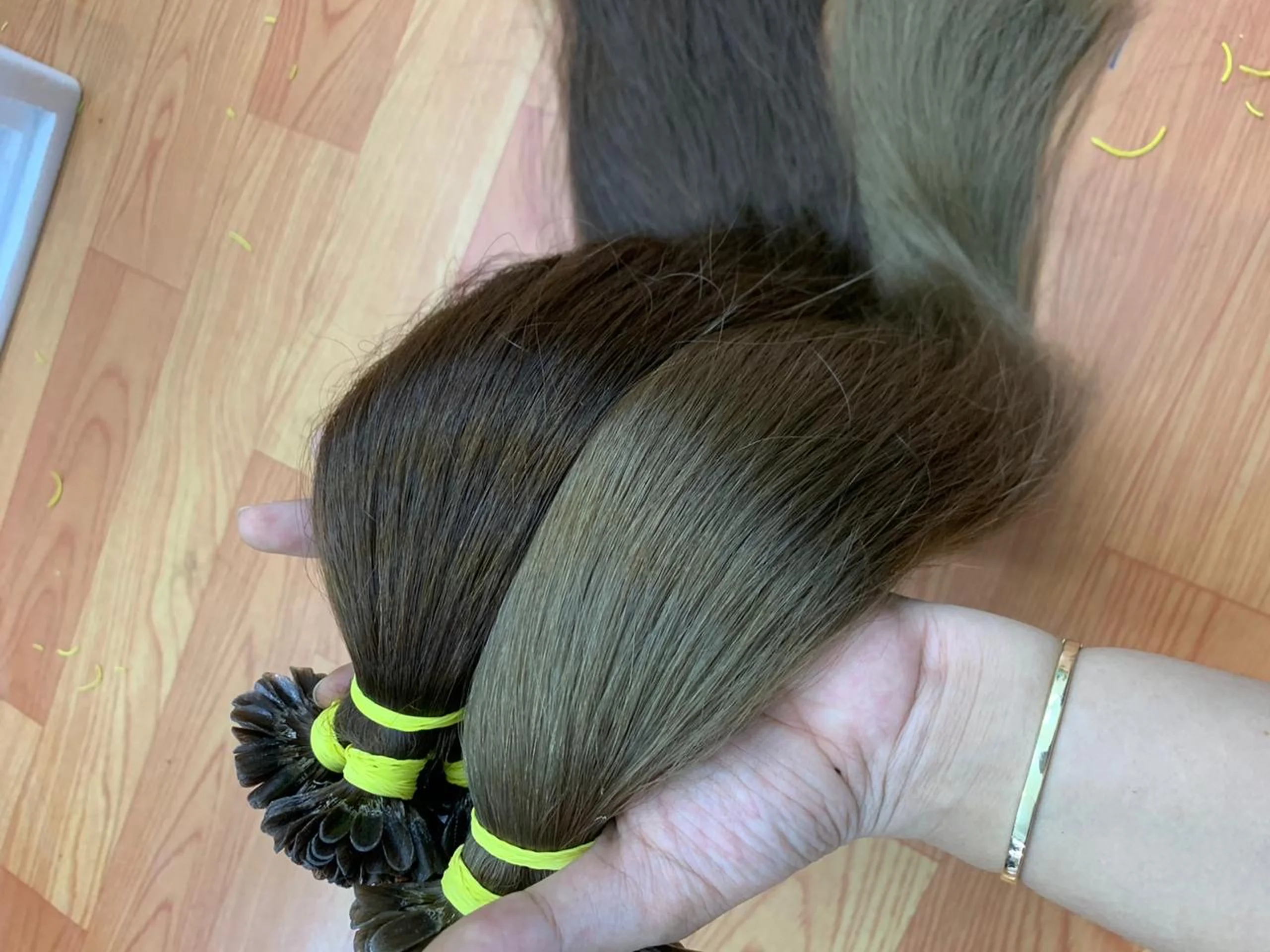 No Tangle Remy Virgin Hair Extension High Quality Keratin Bonds  Flat tip Hair from Bamboo hair Vietnam