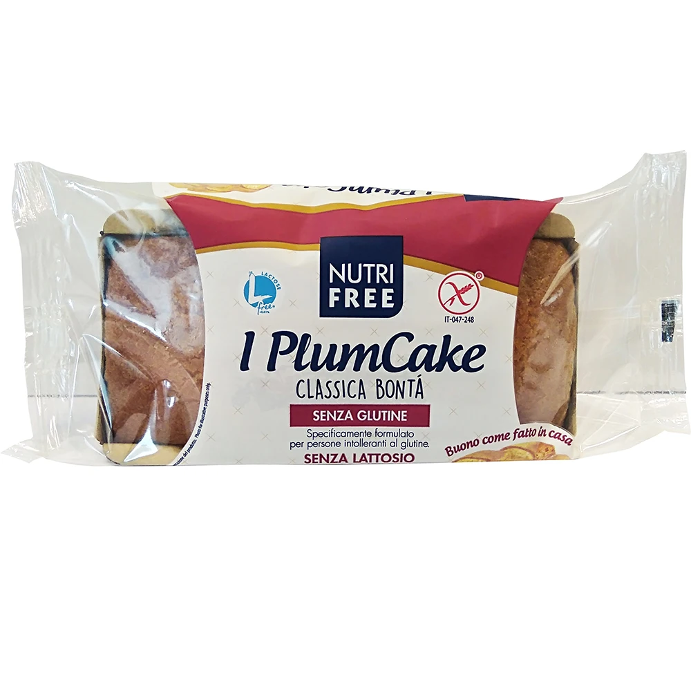 Gluten Free CLASSIC CHOCOLATE PLUMCAKE 330g Small Cake 0.33 Kg Bag Packaging Chocolate Flavor BCS IFS with 5 Shelf Life