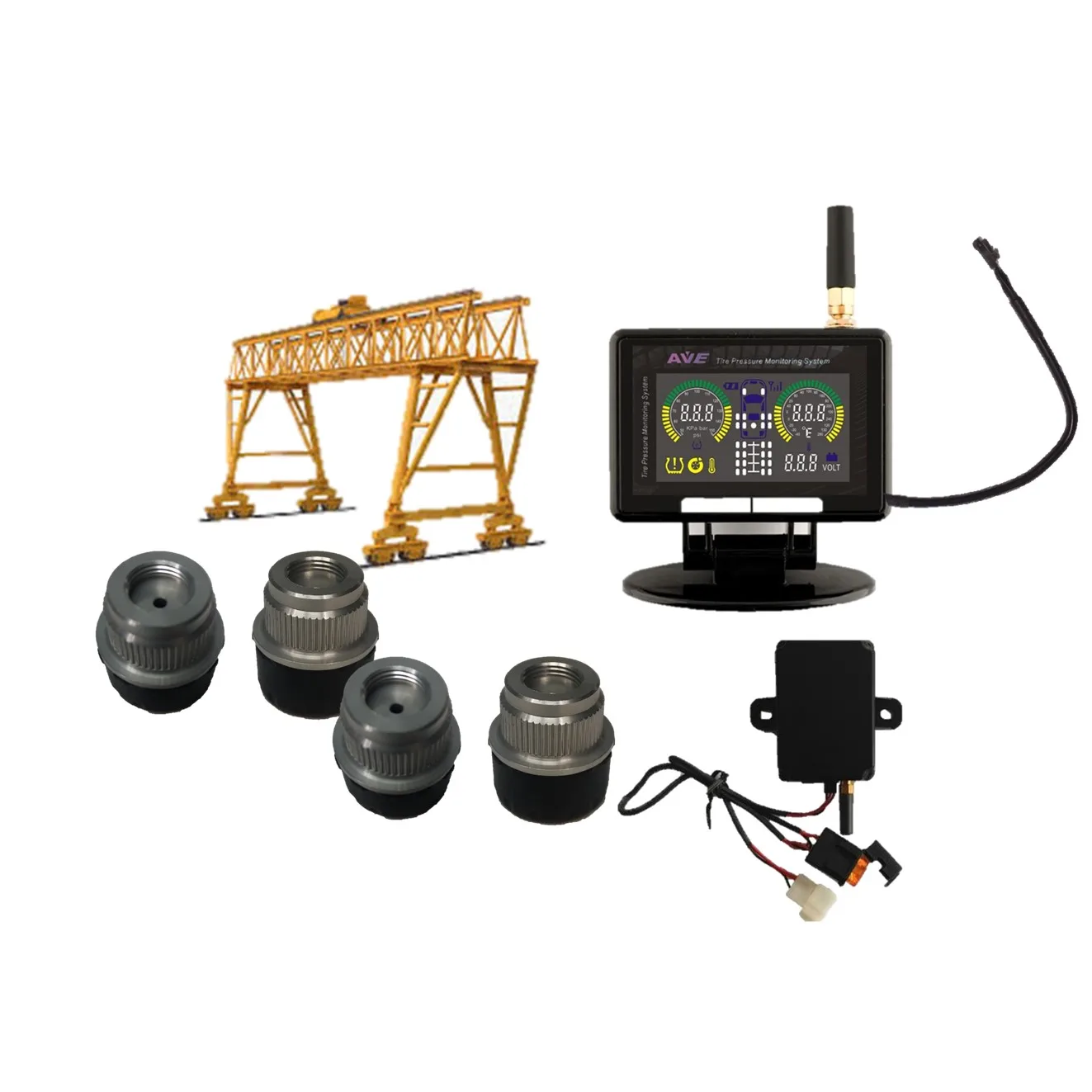 12mm TPMS for Cranes Rubber Tire Gantry RTG TPMS