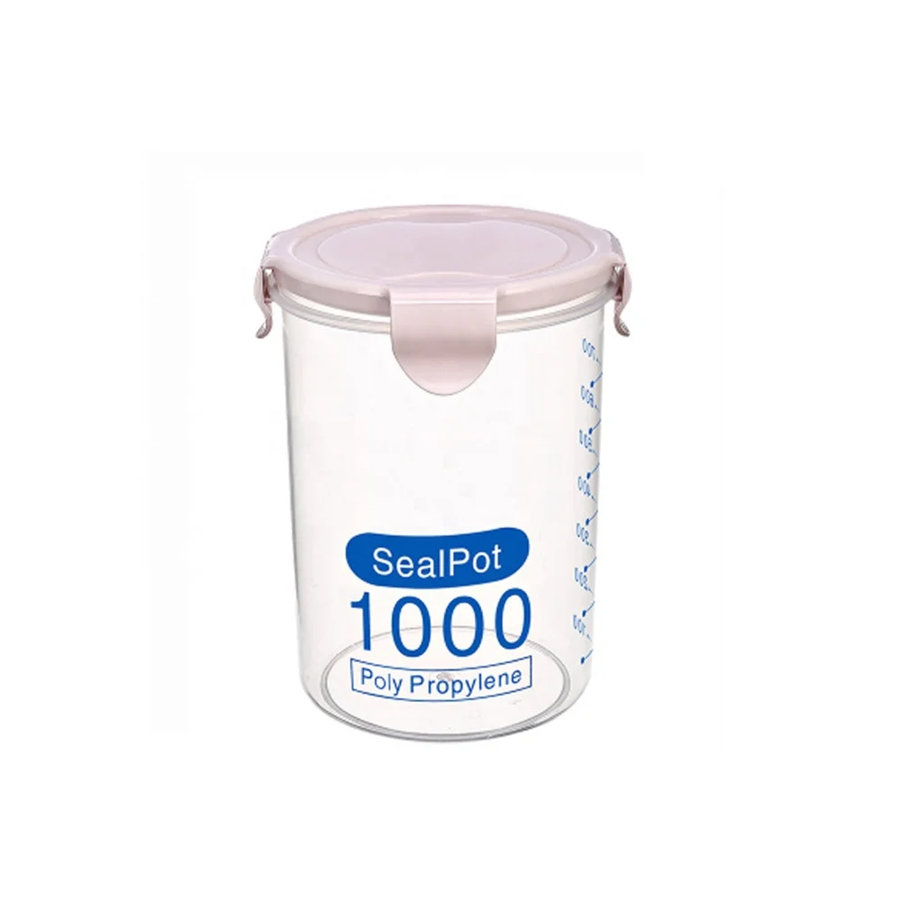 
20 oz, 28 oz, 32 oz Plastic round airtight food storage container set with lids 