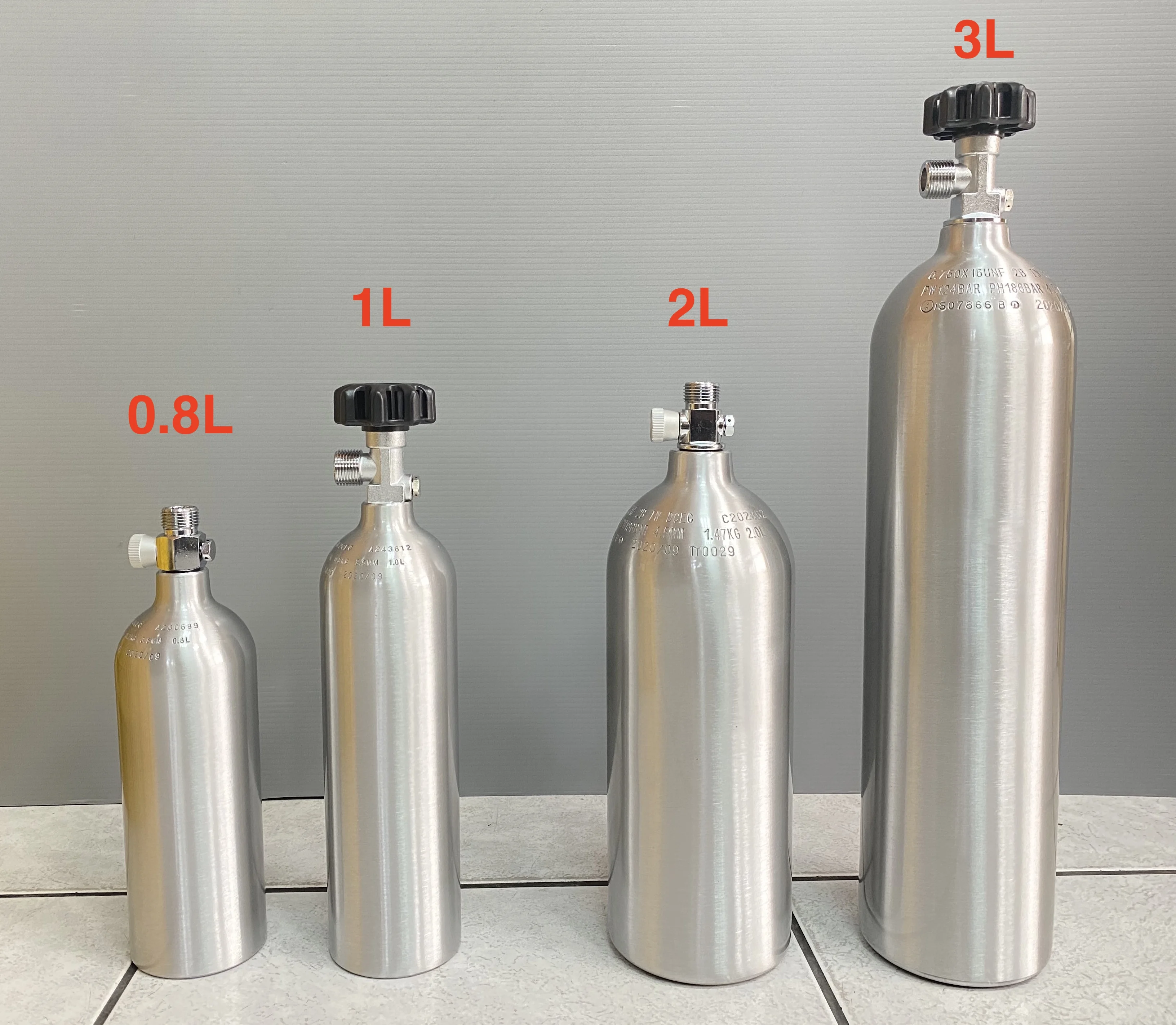 TPED/ISO бесшовный алюминиевый цилиндр для аквариума co2 объемом 0 5 л 8 1 2 3 с боковым клапаном
