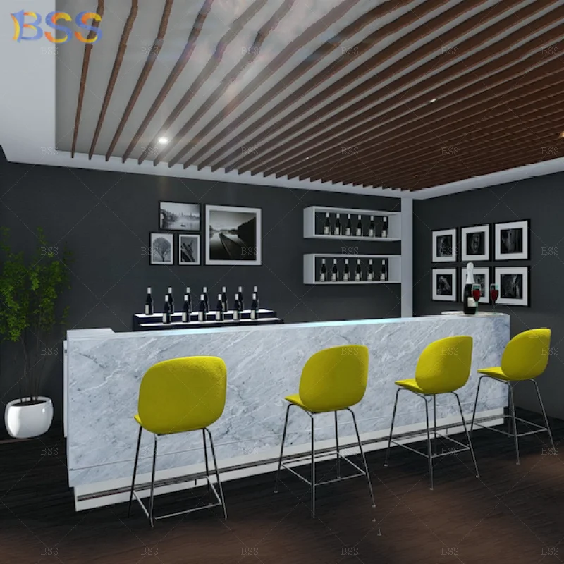 Современная мраморная барная стойка для ресторана, кафе, винного клуба, бара