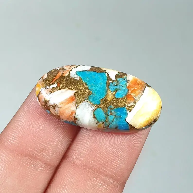 Wholesale Price Spiney Oyster Turquoise Precious 100% Natural Gemstone For Jewelry Making Use at Affordable Prices Bulk Sale OEM