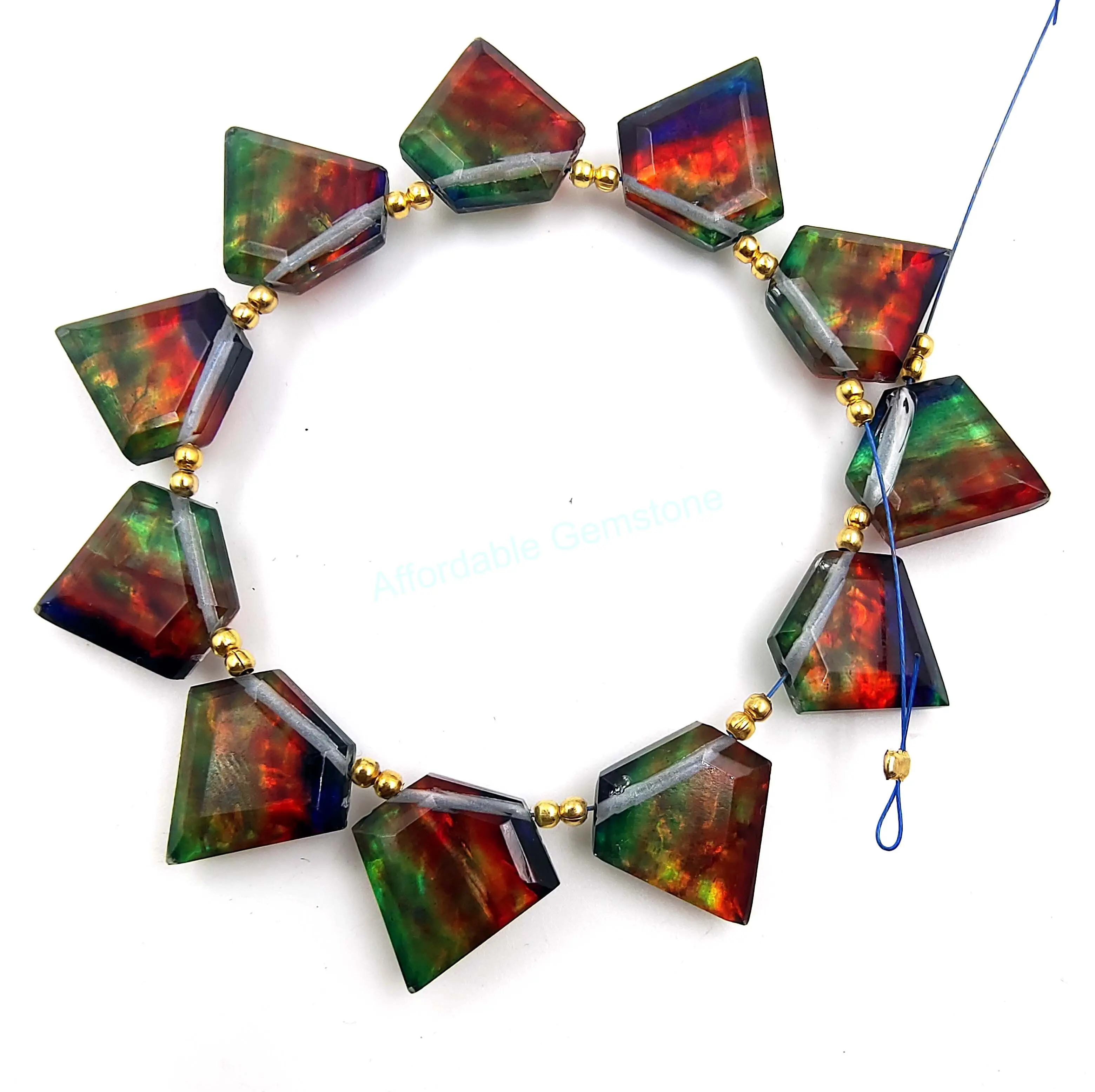 Разноцветные ювелирные изделия в форме алмаза аммолита, топ, ювелирные изделия аммолита, драгоценные камни с гранями, оптовая продажа драгоценных камней, доступные ювелирные изделия