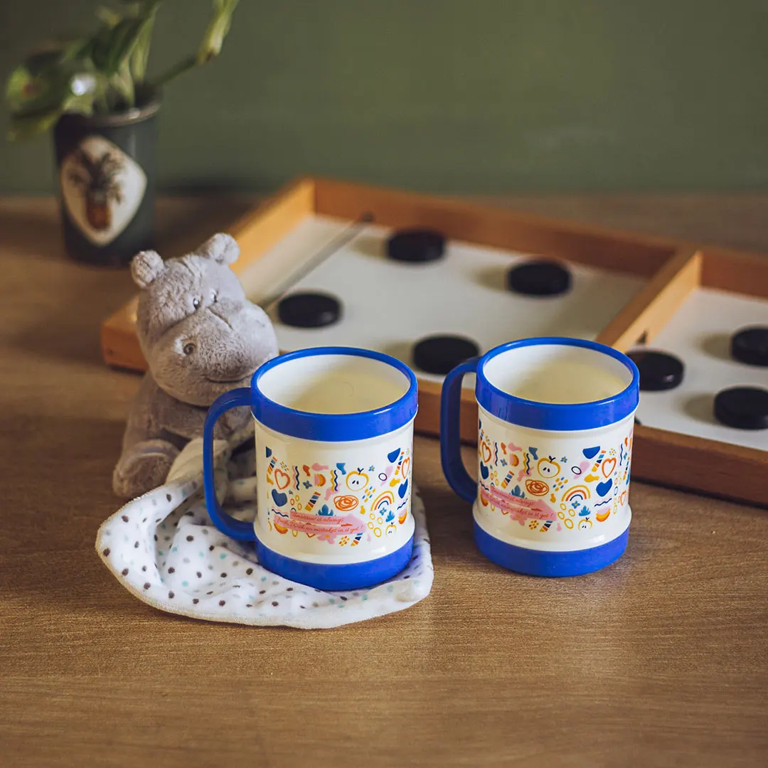 Alpha Mug Reusable Unbreakable Kids Water Mug Plastic Baby Drinking Cup