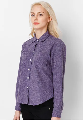 OEM/ODM manufacturer Women clothing long sleeve cotton casual Shirt made in Vietnam