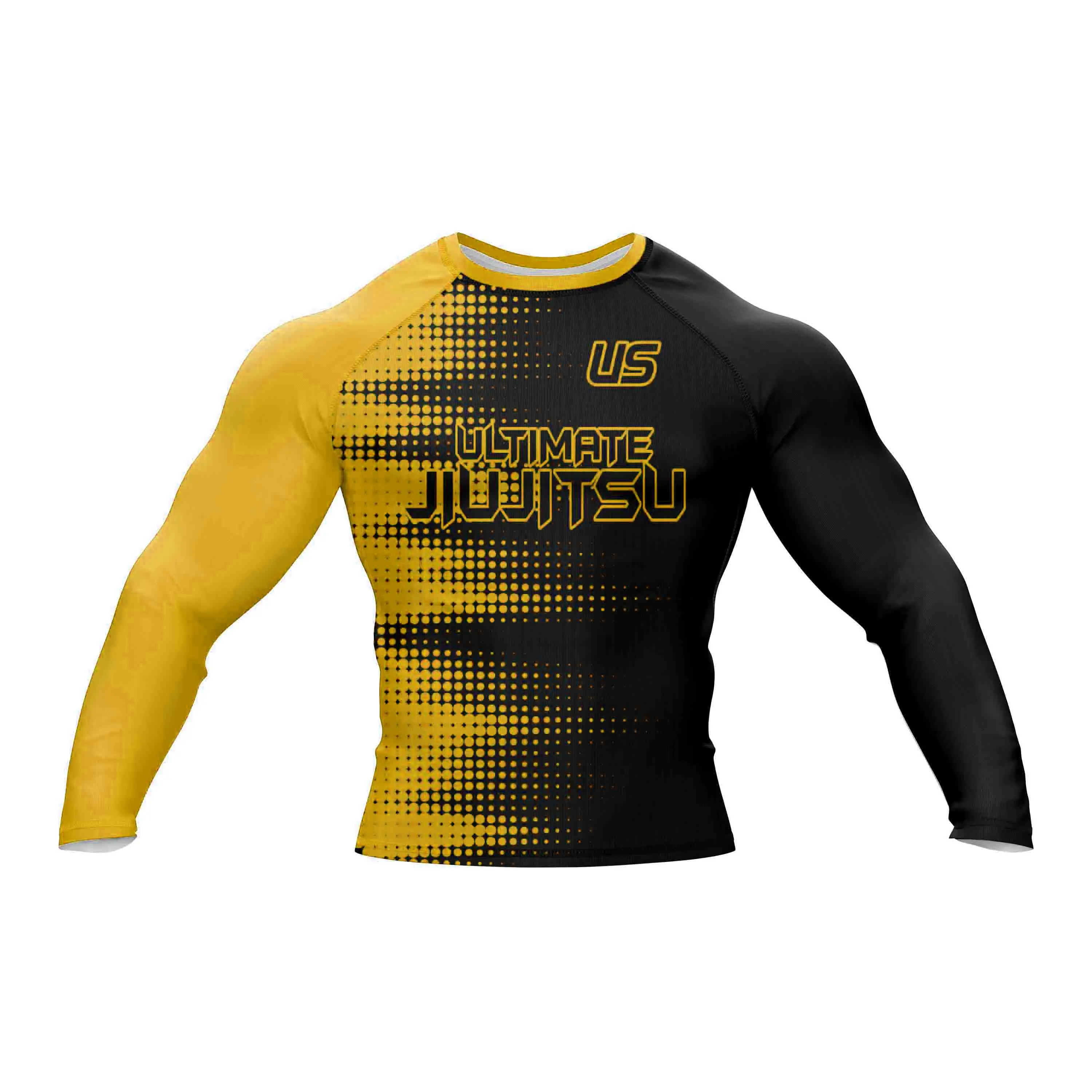 Customized Sublimation Full Sleeve Rashguard MMA & BJJ Sports Wear for Gym Fitness Training