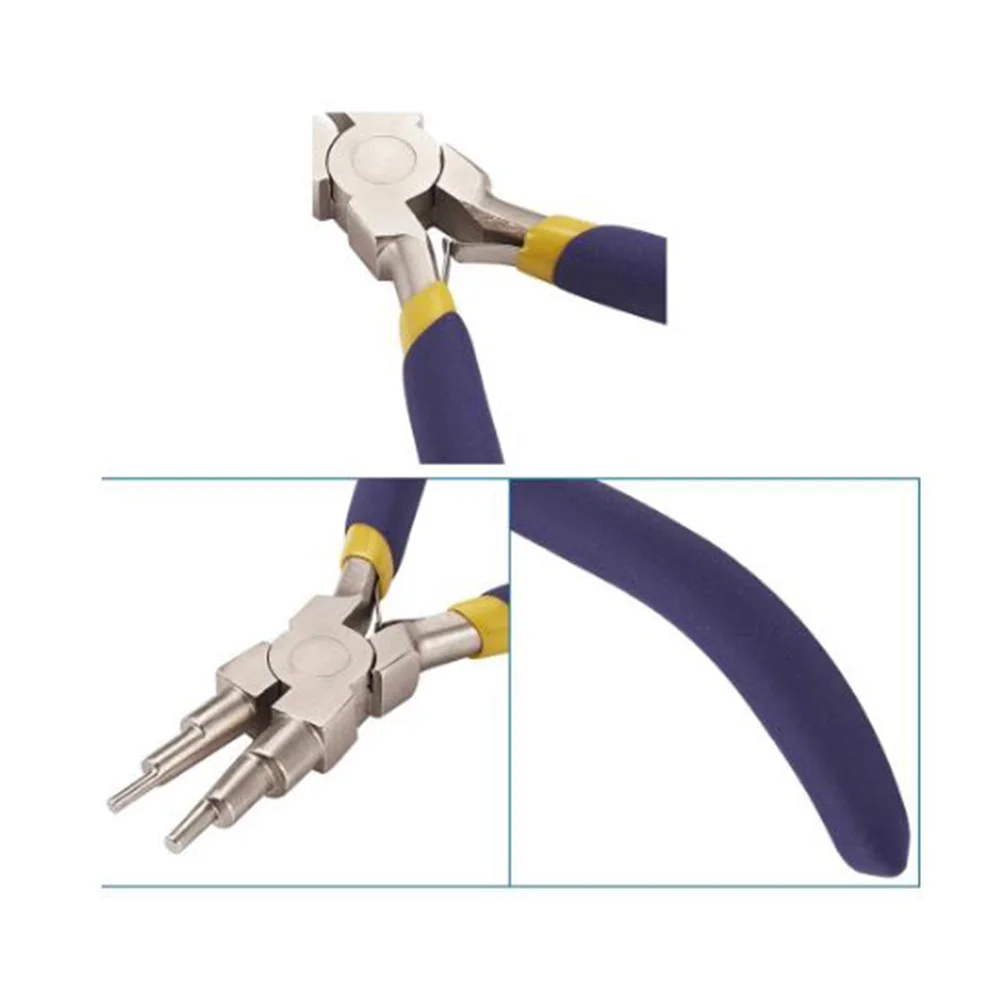 Professional Carbon Steel Round Nose Pliers with Copper Jewelry Wire DIY Jewelry Making Tools