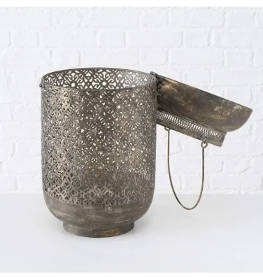 Home Decor Lantern for Wedding Party Baby Shower Holiday Family Gathering Hurricanes Vintage Lacy Lattice Patterned Bellies