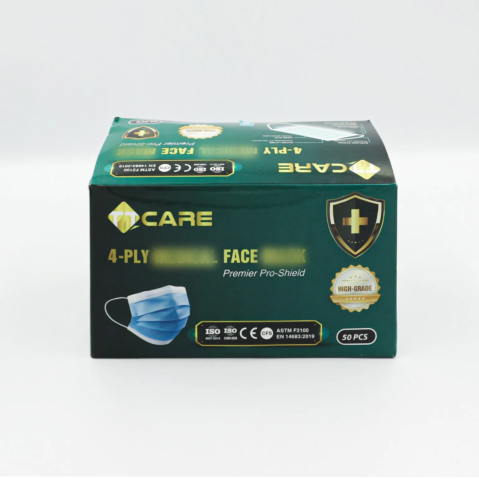 HIGH QUALITY ASTM F2100 DISPOSABLE MAS- TTCARE 4PLY Nonwoven Fabric