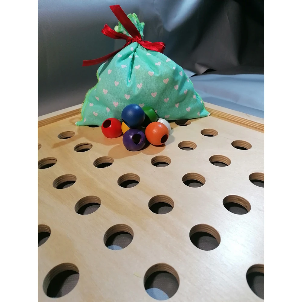 Eco friendly wooden Imagination & fine motor skills developing toy Mosaic board game table game for children