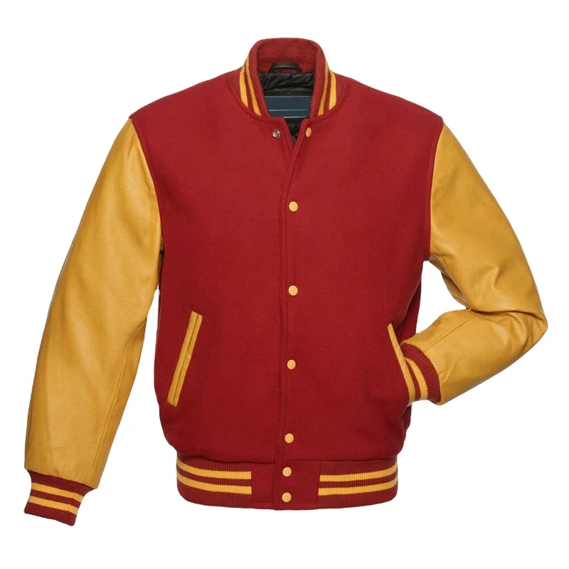 Baseball Varsity Jacket Men Plain Blank Varsity Letterman Jackets 2022 Wholesale Custom Latest Designs Long Sleeve Wool Shell