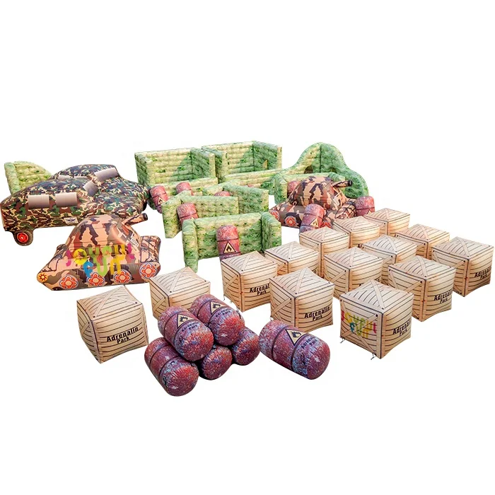 Joyful Fun Commercial Military Inflatable Paintball Obstacles Outdoor Inflatable Paintball Bunkers for Sale