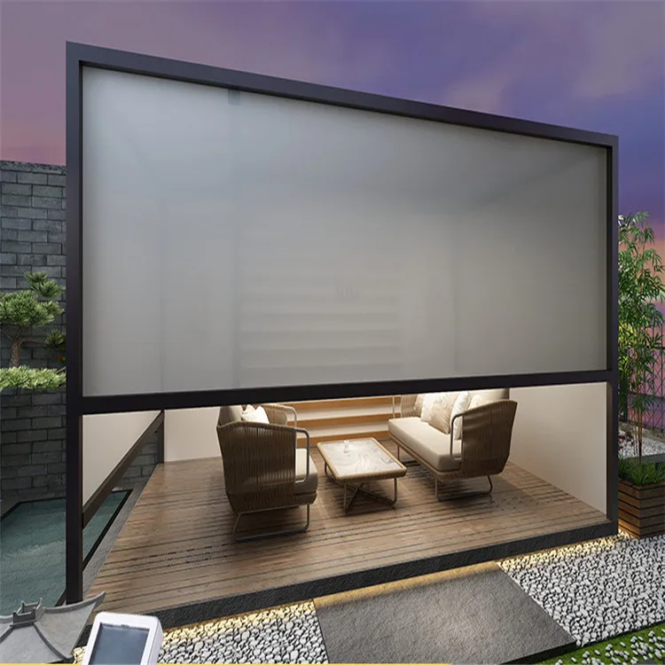 Roller Blinds And Curtains Motorized Outdoor Cheap Price Window Blinds For Outside Patio Privacy Blinds