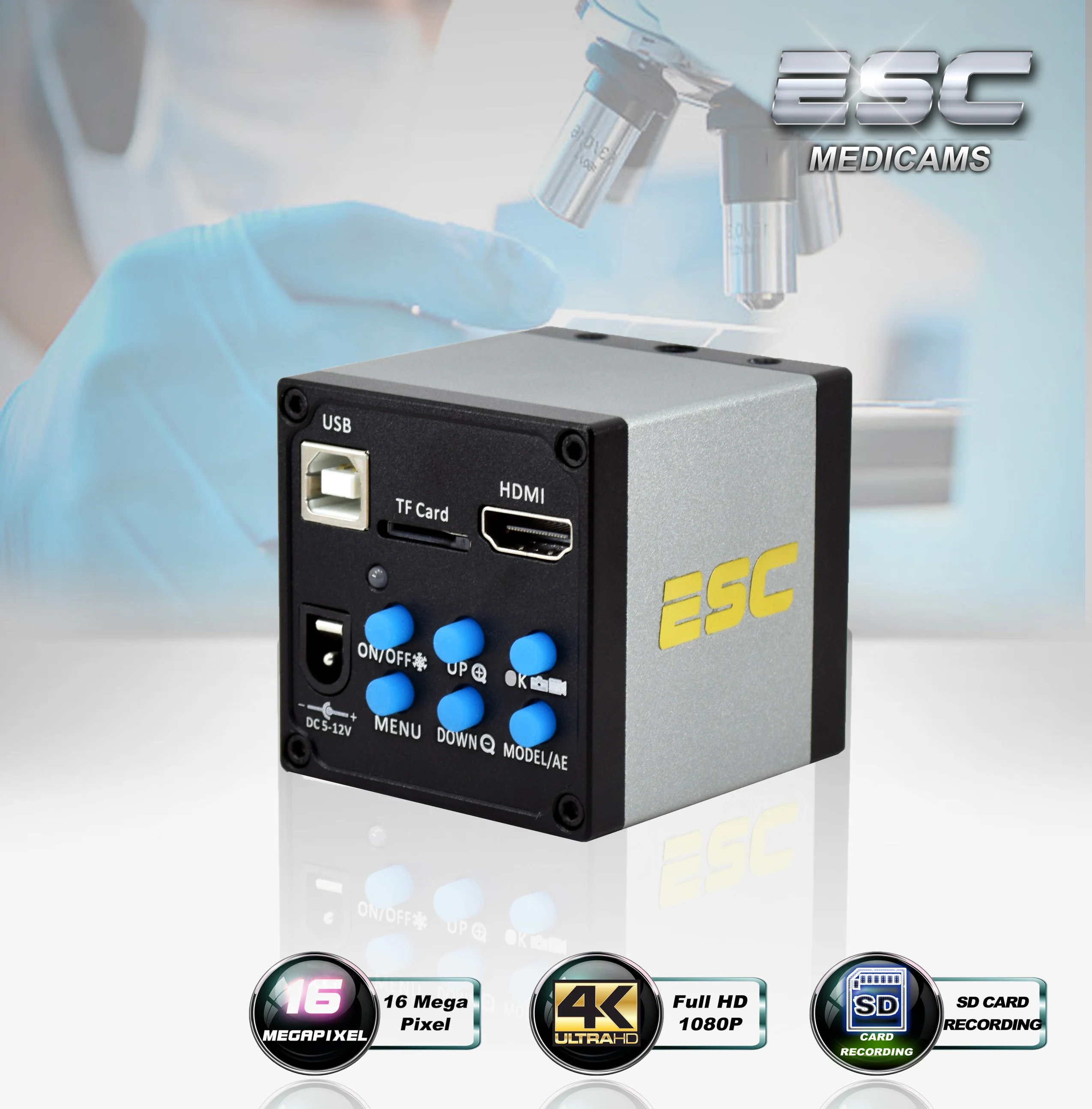 USB Eyepiece Microscope Camera Full HD 16 Mp