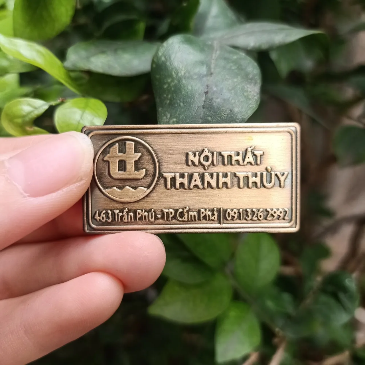 
Made in Vietnam customize logo free design Antique Copper Lable mental business Card Lable Antique Copper Lable 