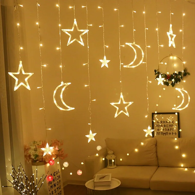 
decorative light for house hanging light led string curtain light 
