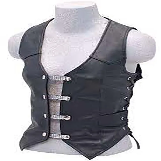 Wholesale Factory Prices of black leather cowboy_vest Ready for Global Shipping
