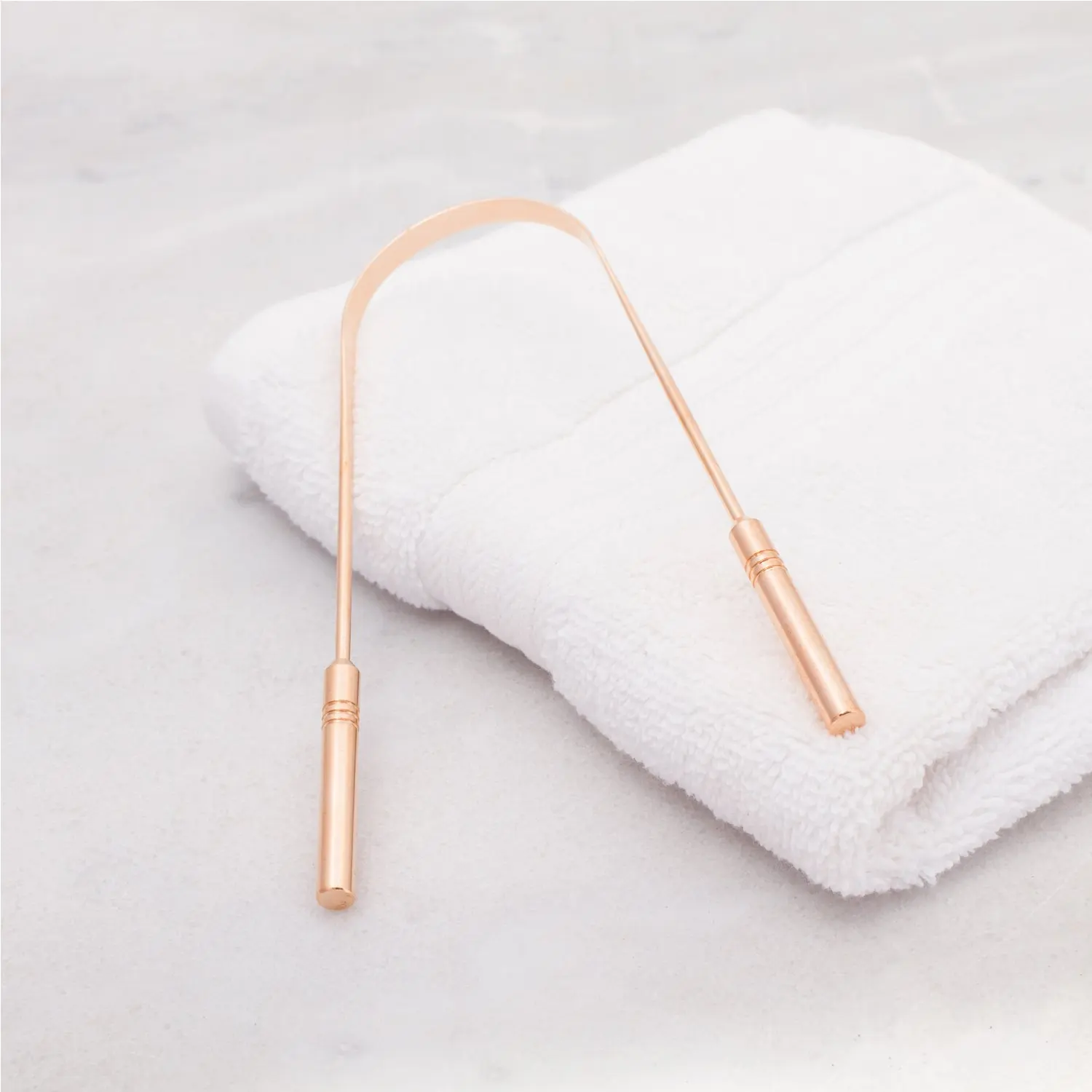 
AYURVEDIC Tongue Scraper Made up of 100% Pure Copper with solid handles <strong><span style=