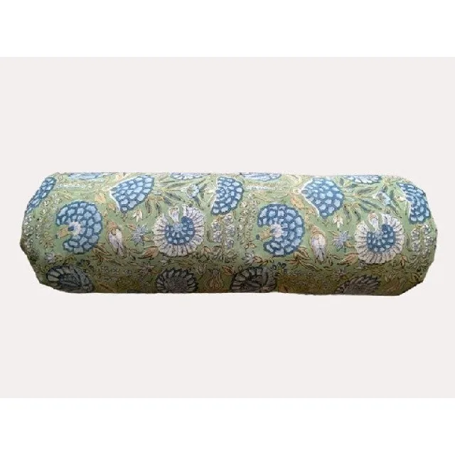 Sage Green White Block Print Fabric Cotton Cloth Light Weight Summer womens clothings