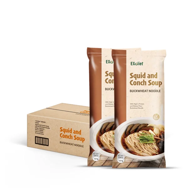 Squid and Conch Sachet Top Buckwheat Ramen Soup