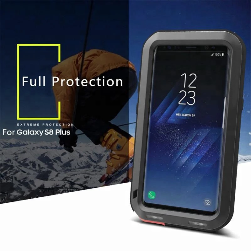 3 In 1 Armor Shockproof  Waterproof Case TPU Metal Hybrid Phone Case  For Samsung Galaxy S8 Plus Case Coque