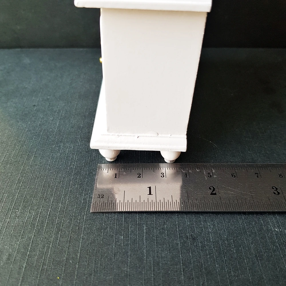 Миниатюрный домик для кукольного домика белая деревянная мебель шкаф игрушек витрина декоративные полки