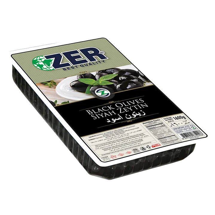 Вакуумные черные оливки Zer 1600 gr x 6
