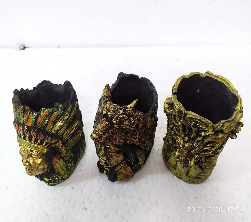 handcrafted indian resin statue for decoration table top mix designs