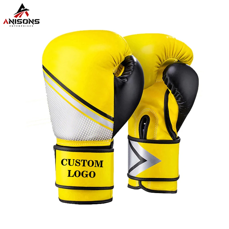 Custom Logo Design Synthetic PU Leather Real Cowhide Leather Professional Sparring Boxing Gloves for Men Women