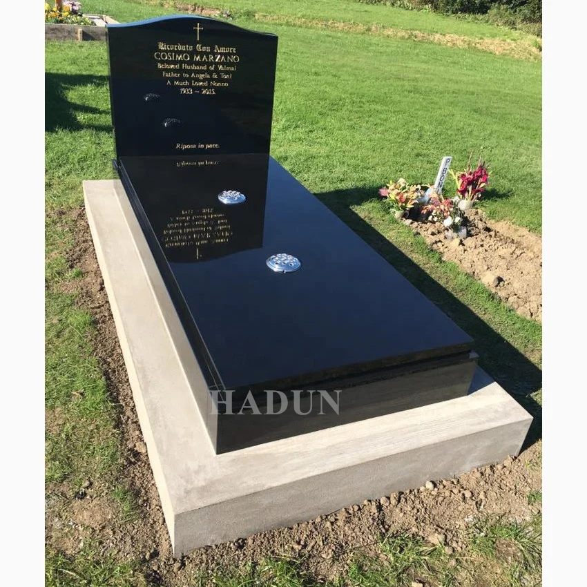 Wholesale Cheap China Black Granite Funeral Monument Gravestone