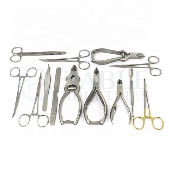 Complete Podiatry Kits/packs/ Toenail Removal Instruments Kit/ Veterinary Instruments Kits Animal Healthcare Stainless Steel PK