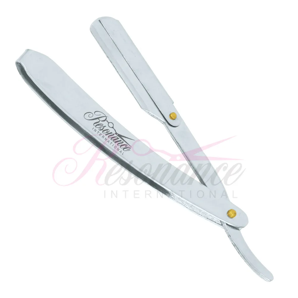 
Professional Barber Shaving Razor Black Straight Razor Folding Shavette Knife With 10 Blades 