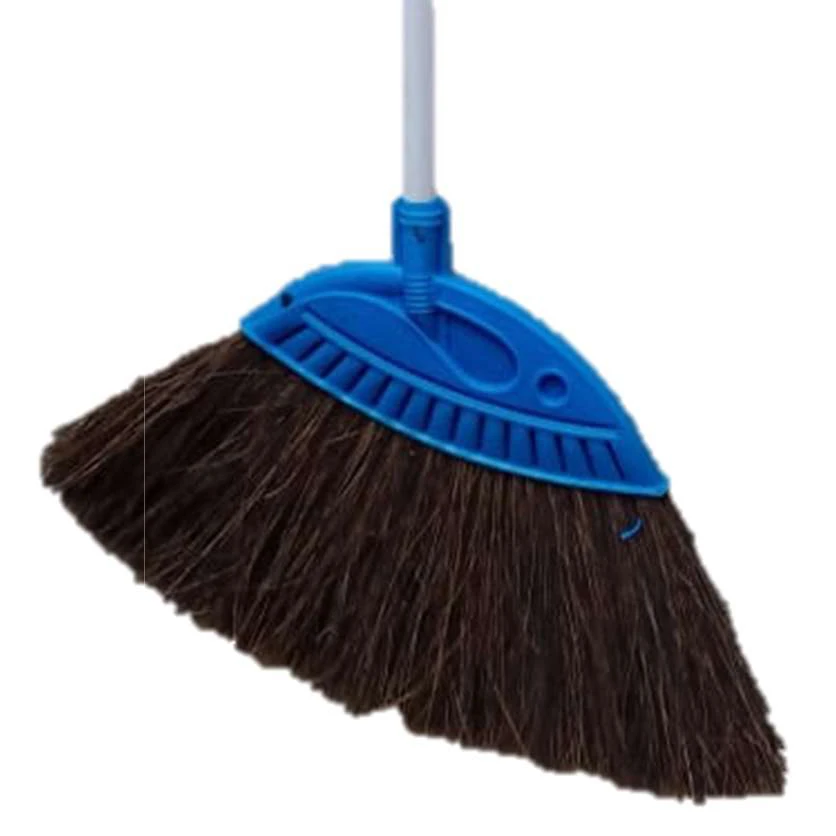 Palm-fiber Stick Household Floor Sweeping Broom with Wooden Long Handle